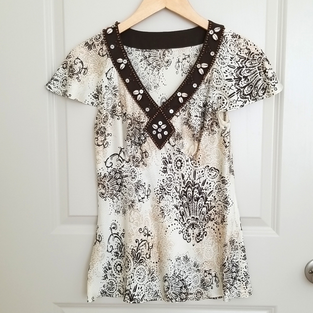 Silk Short-Sleeve Top